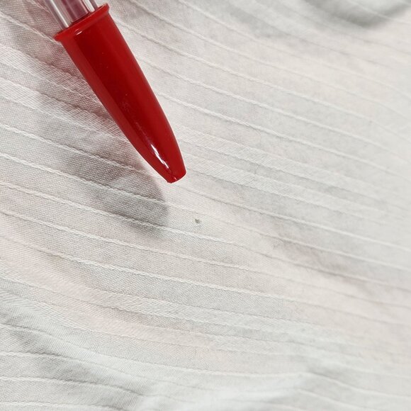 INC Cotton White Pearl Snap Button Long Sleeve Black White Print Mens Shirt Sz M - Picture 12 of 13